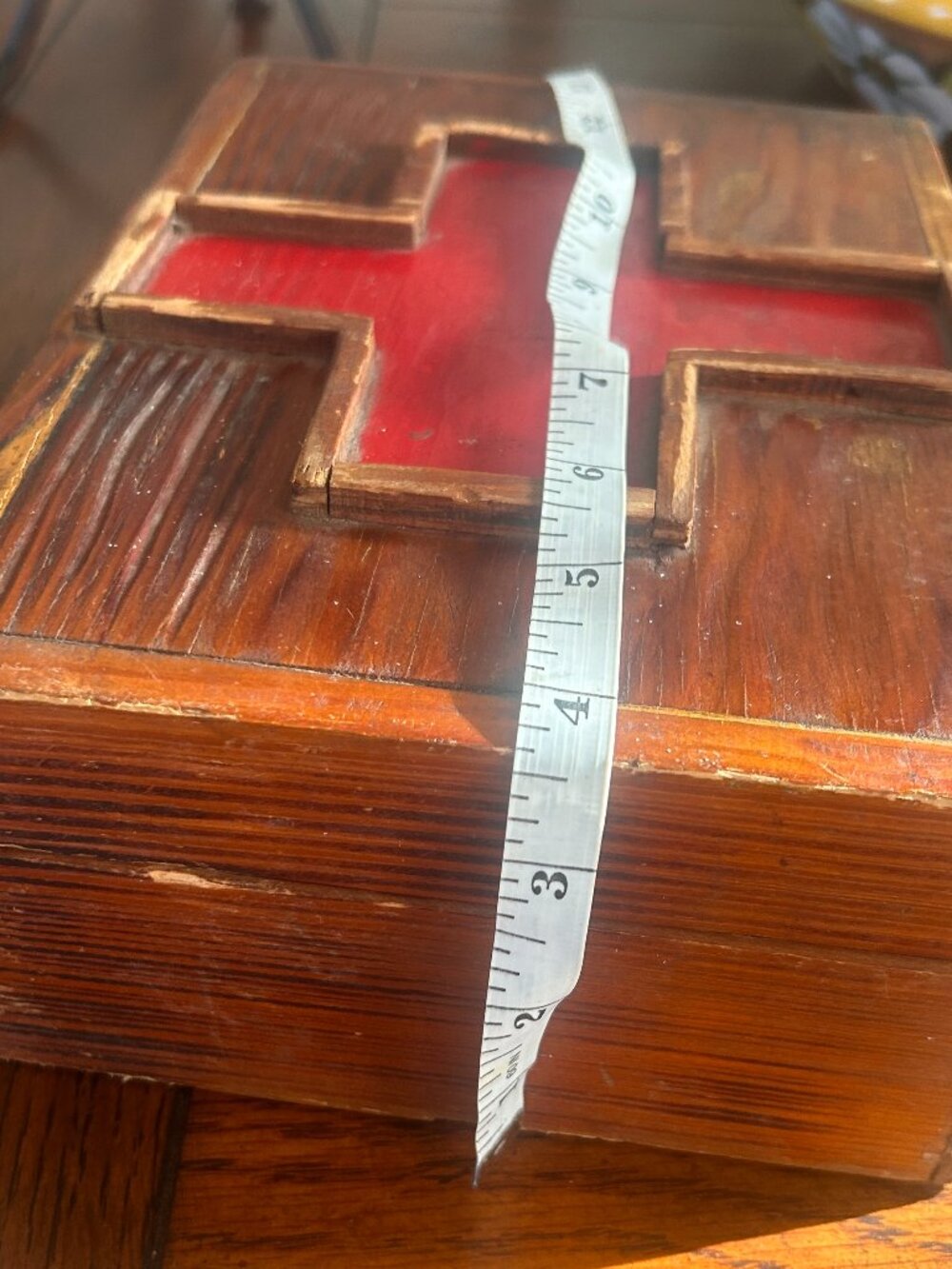 Vintage Wooden Red Cross Box